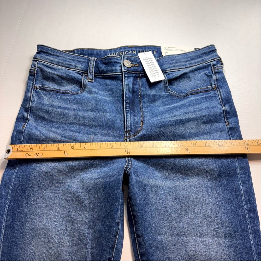 American Eagle Hi-Rise Next Level Stretch Jegging Jean Medium Wash Womens 12 NWT - Picture 7 of 12